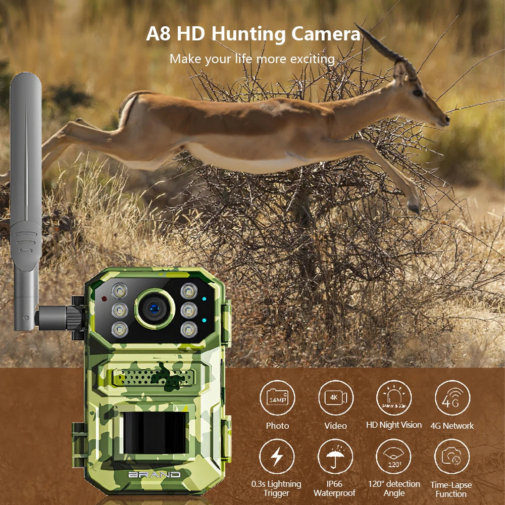 Outdoor Wildlife Trail Camera – Solar-Powered & 4G