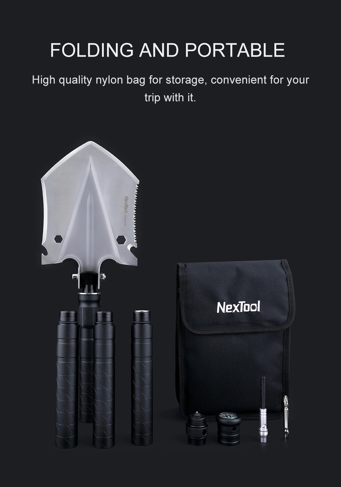 Survival Now™ Folding Multifunction Shovel