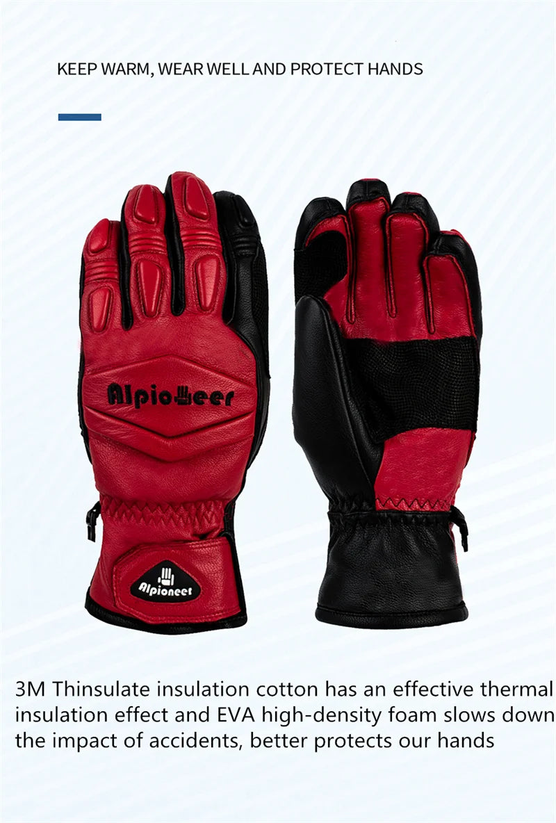 Survival Now™ Leather Ski & Snowboard Mittens