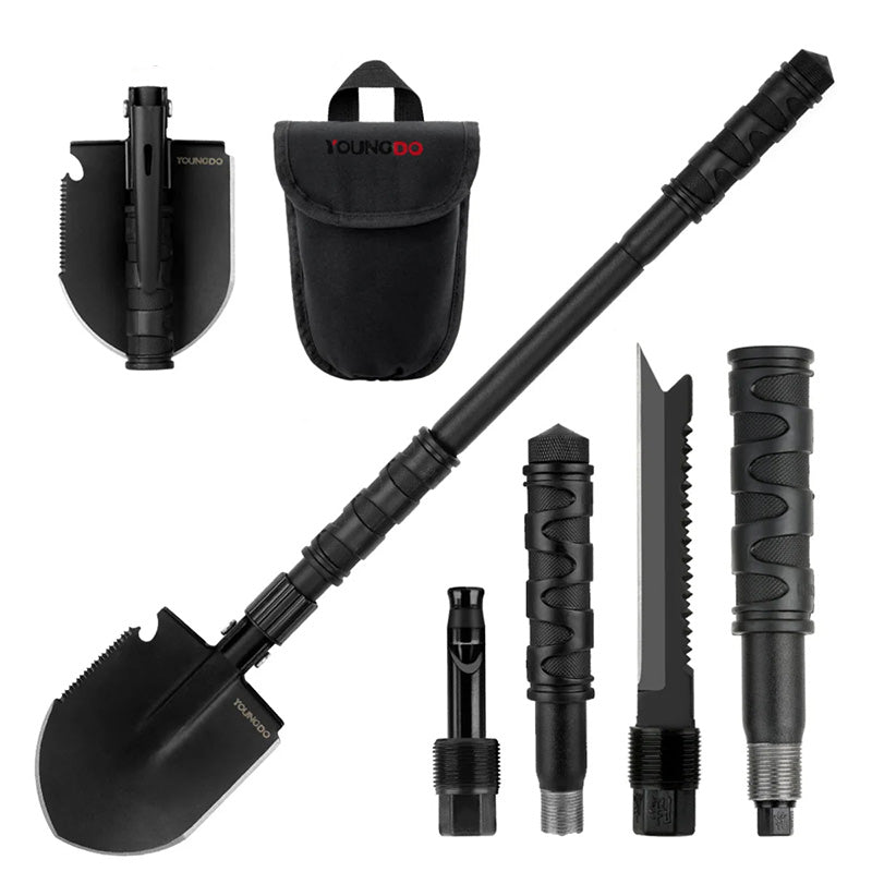 Foldable Tactical Shovel, Multifunctional Survival Tool