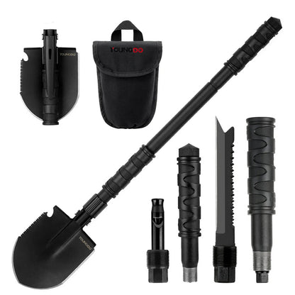 Foldable Tactical Shovel, Multifunctional Survival Tool