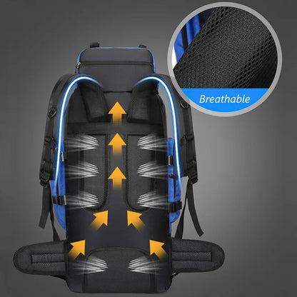 Survival Now™ 90L Waterproof Hiking Camping Backpack