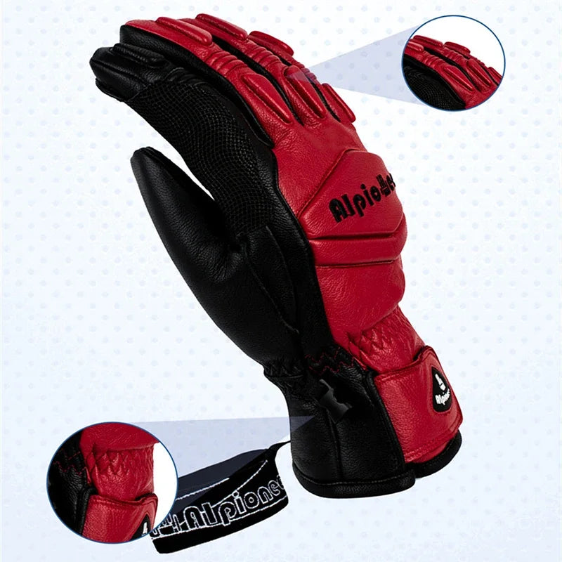 Survival Now™ Leather Ski & Snowboard Mittens