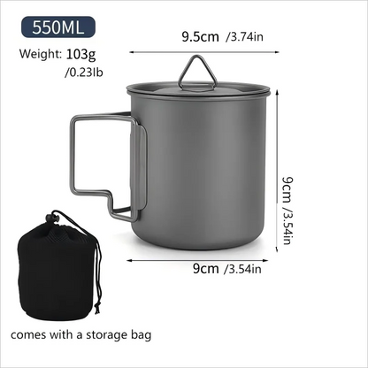 Survival Now™ Titanium Mug Portable Pot
