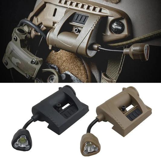 Tactical Helmet Light – LED, Waterproof, Adjustable, USB Rechargeable