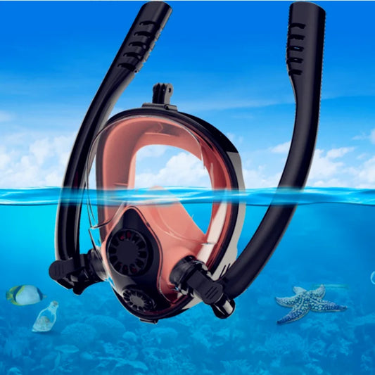 Snorkeling Mask with Double Breathing Tubes for Effortless Exploration