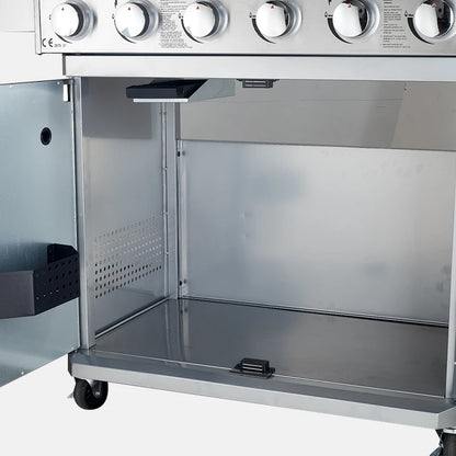 Commercial Stainless Steel 6-Burner Gas Grill