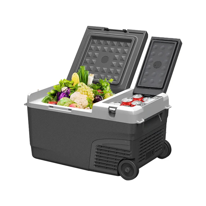 Portable Electric Dual-Zone Fridge Freezer – Travel-Ready Cooling for Camping & Trucking