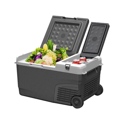 Portable Electric Dual-Zone Fridge Freezer – Travel-Ready Cooling for Camping & Trucking