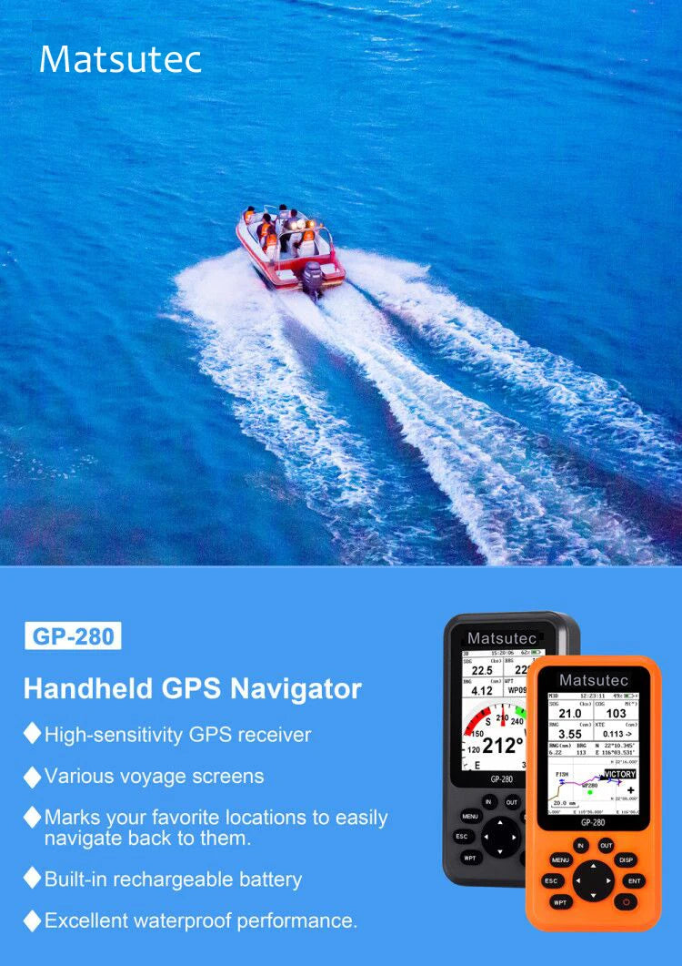Survival Now™ GP-280 Handheld GPS Navigator/Marine GPS Locator