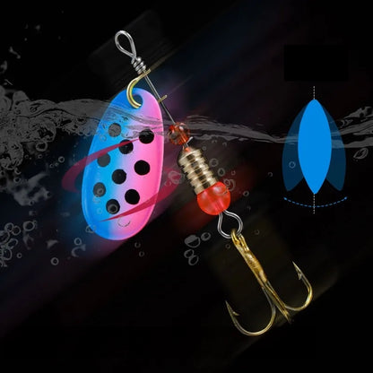 10pcs Fishing Lure Metal Spoon Spinner Kit, Premium Set