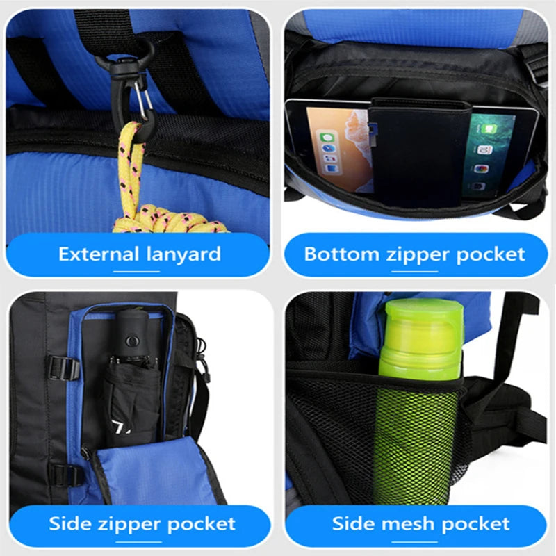 Survival Now™ 90L Waterproof Hiking Camping Backpack