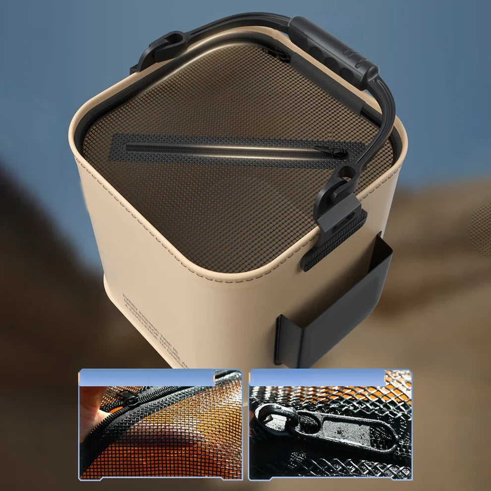 Foldable Fishing Bucket – 8L & 13L | Waterproof, Compact