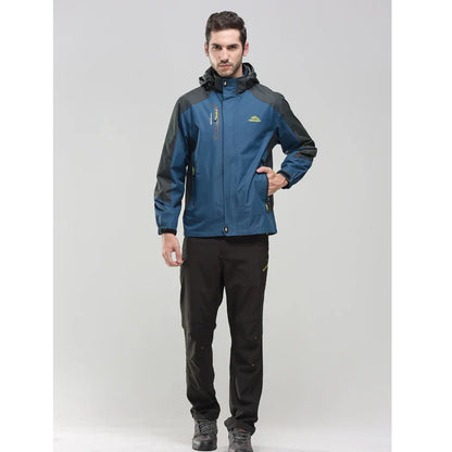 Outdoor Hiking Jacket and Pants Set for Men