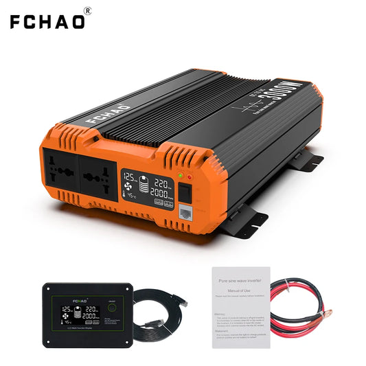 Pure Sine Wave Inverter - Reliable DC-to-AC Power with LCD Display