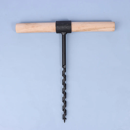 Outdoor Survival Hand Drill, Manual Carbon Steel Wood Auger Tool