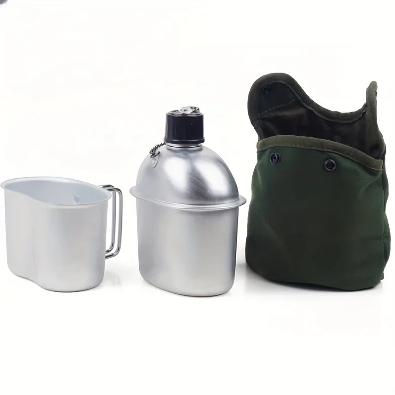 3PCS/Set Canteen Cookware: Multi-Functional Hydration and Cooking Kit for Outdoor Adventures