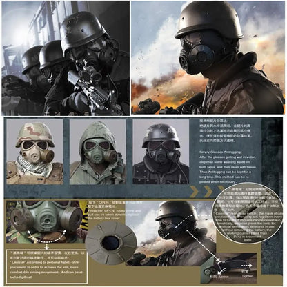 Survival Now™ Protective Full Face Gas Mask Skull