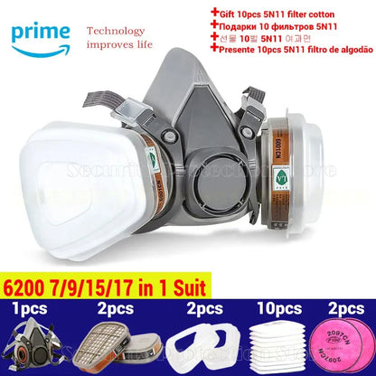 Survival Now™ 6200 Gas-Proof Half Face Mask