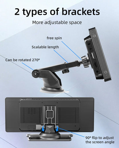 Survival Now™ 10.26-Inch Portable Wireless Car Play Screen