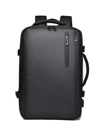 18-Inch Men’s Business Laptop Backpack with USB Charging & Waterproof Design