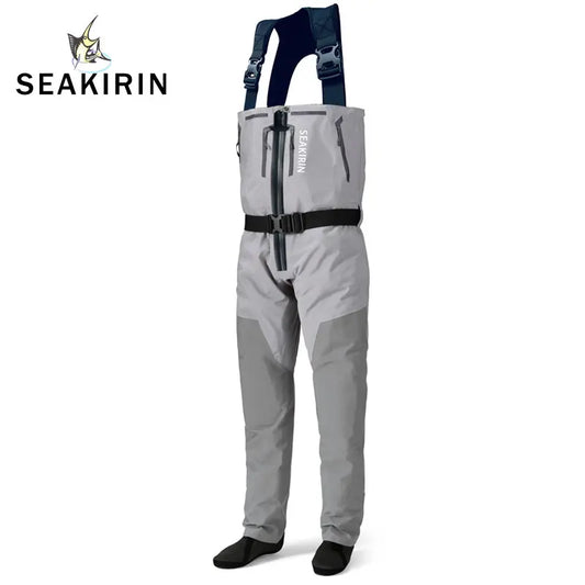 Breathable Chest Fishing Waders – Waterproof Zip-Front with Stockingfoot