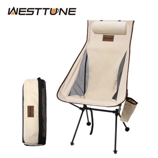 Survival Now™ Portable Folding Camping Chair with Headrest