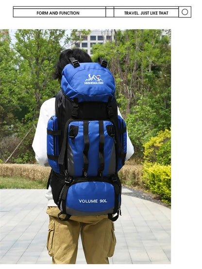 Survival Now™ 90L Waterproof Hiking & Camping Backpack