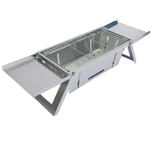 Stainless Steel Folding Barbecue Grill: Portable and Smokeless Grilling Anywhere