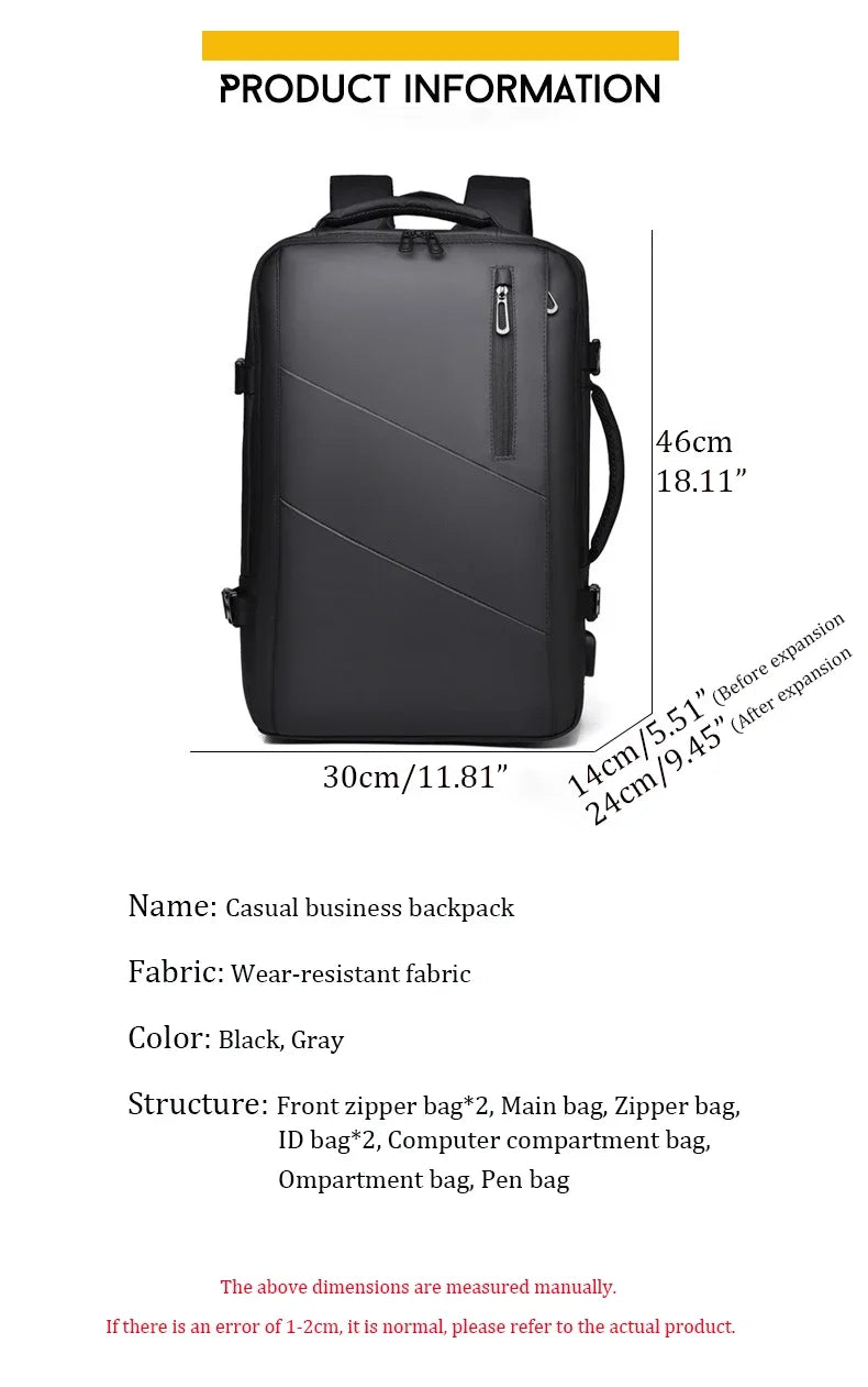 Survival Now™ 18-Inch Men’s Business Laptop Backpack