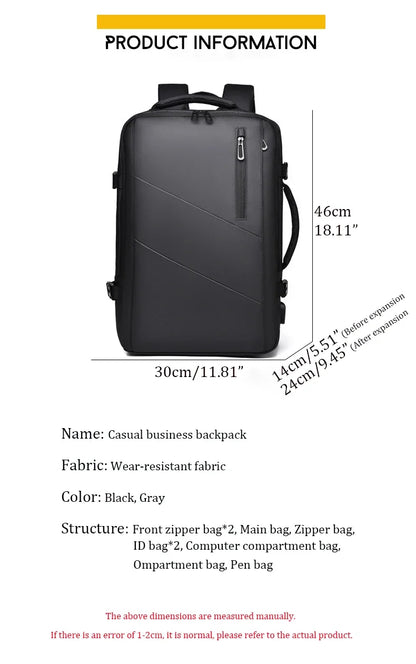 Survival Now™ 18-Inch Men’s Business Laptop Backpack