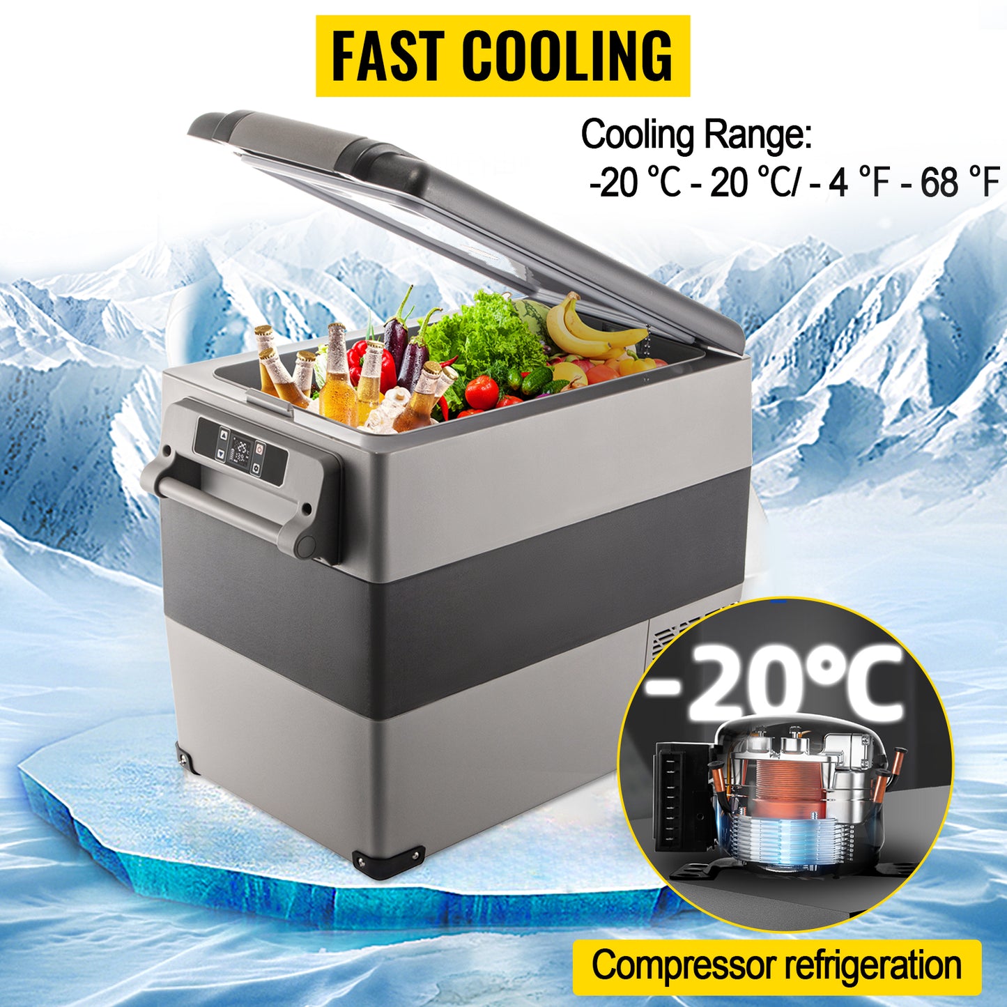 Survival Now™ Portable Compressor Car Refrigerator