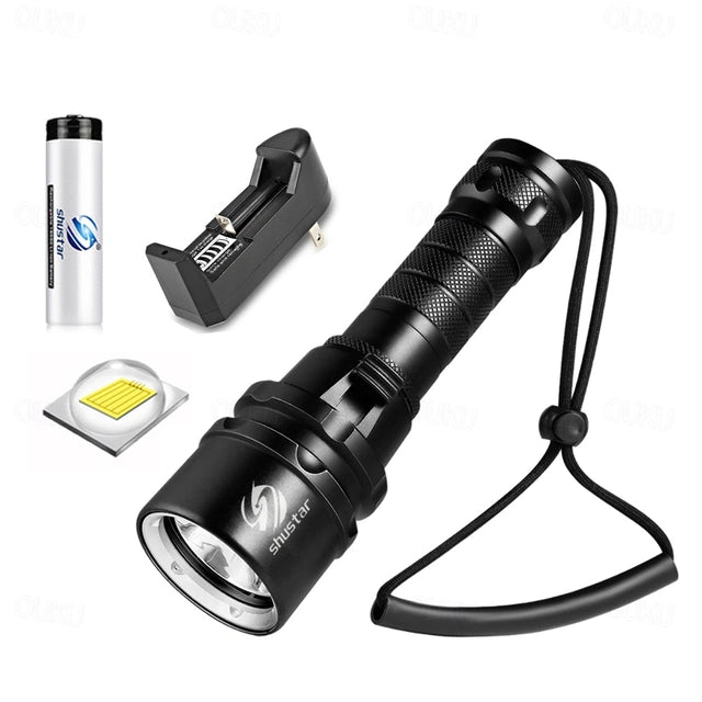 IP68 Professional Diving Flashlight, Waterproof