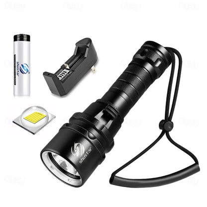 IP68 Professional Diving Flashlight, Waterproof